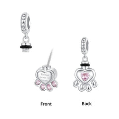 Paw Print Memorial Dangle Charm