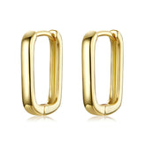 Squared Gold Hoop Earrings