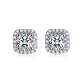 Cushion Moissanite Stud Earrings