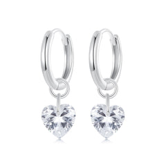 Dainty Heart Drop Earrings