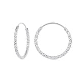 Carved Floral Hoop Earrings