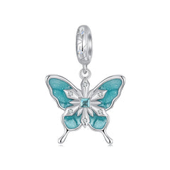 Snowflake Butterfly Dangle Charm