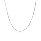 Silver Bead Ball Chain Necklace