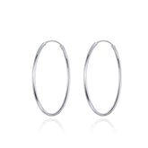 Simple Silver Hoop Earrings