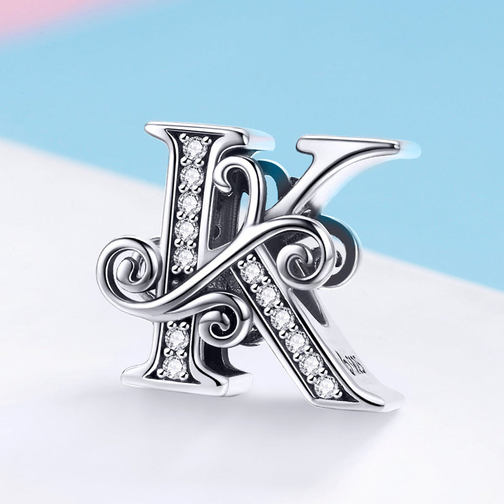 Fancy Letter K Charm - Lullaboo