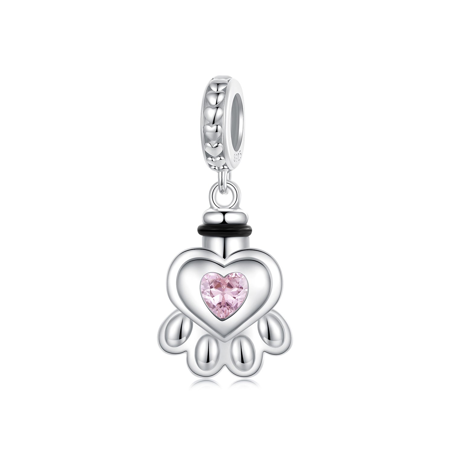 Paw Print Memorial Dangle Charm