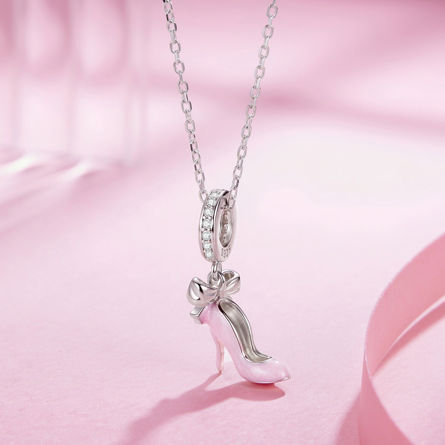 Pink High Heel Dangle Charm