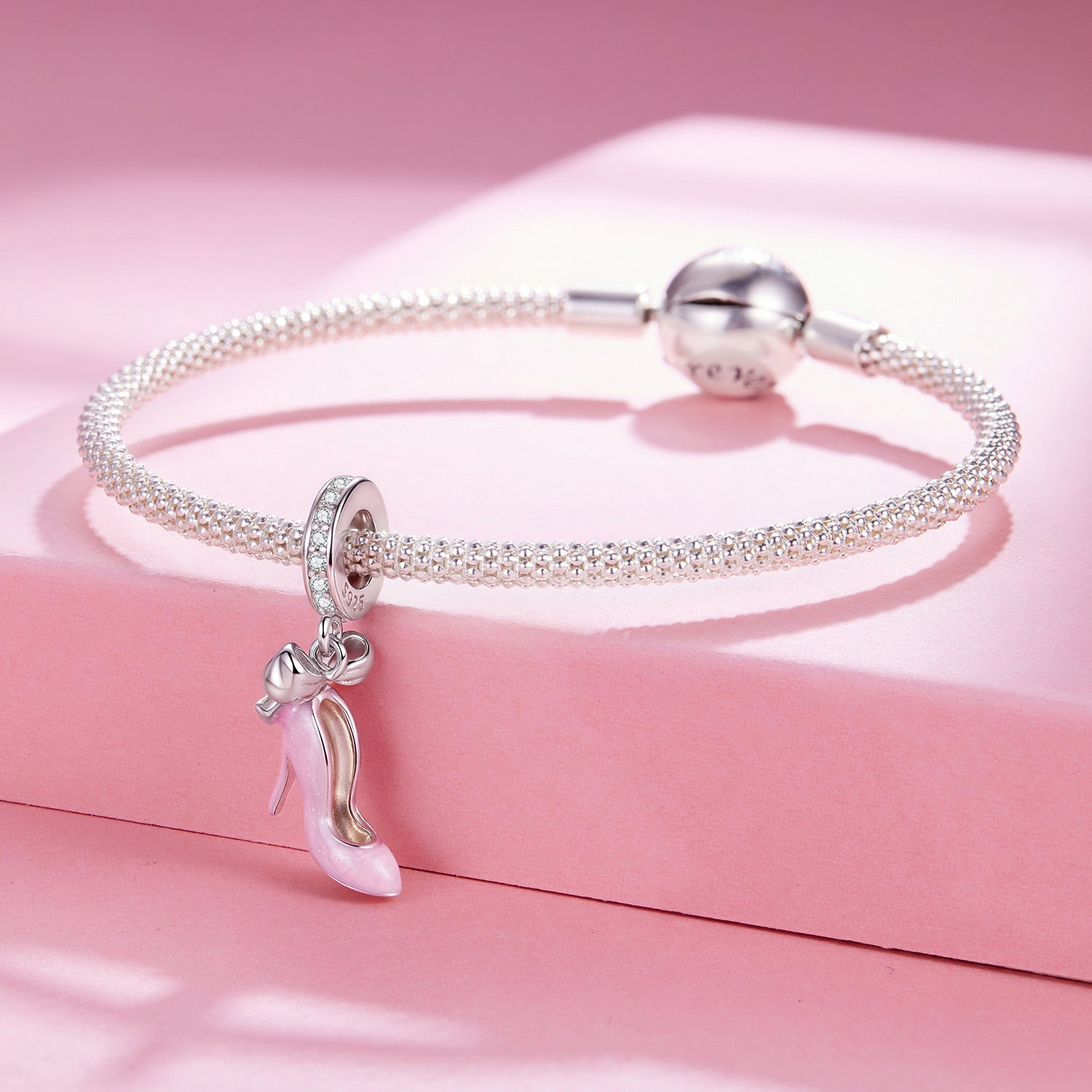 Pink High Heel Dangle Charm