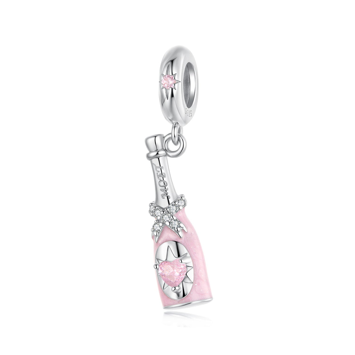 Pink Champagne Dangle Charm