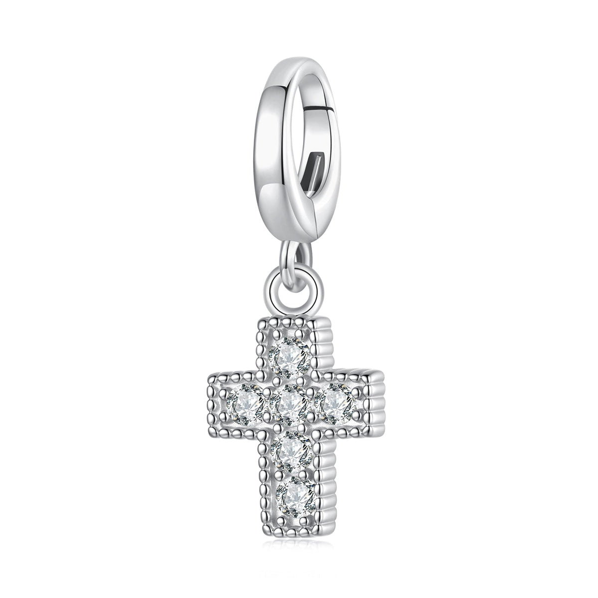 Silver Cross Dangle Charm
