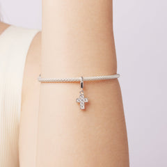 Silver Cross Dangle Charm