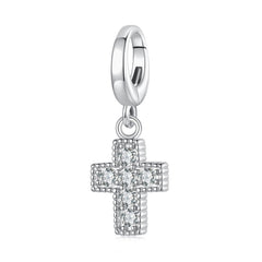Silver Cross Dangle Charm
