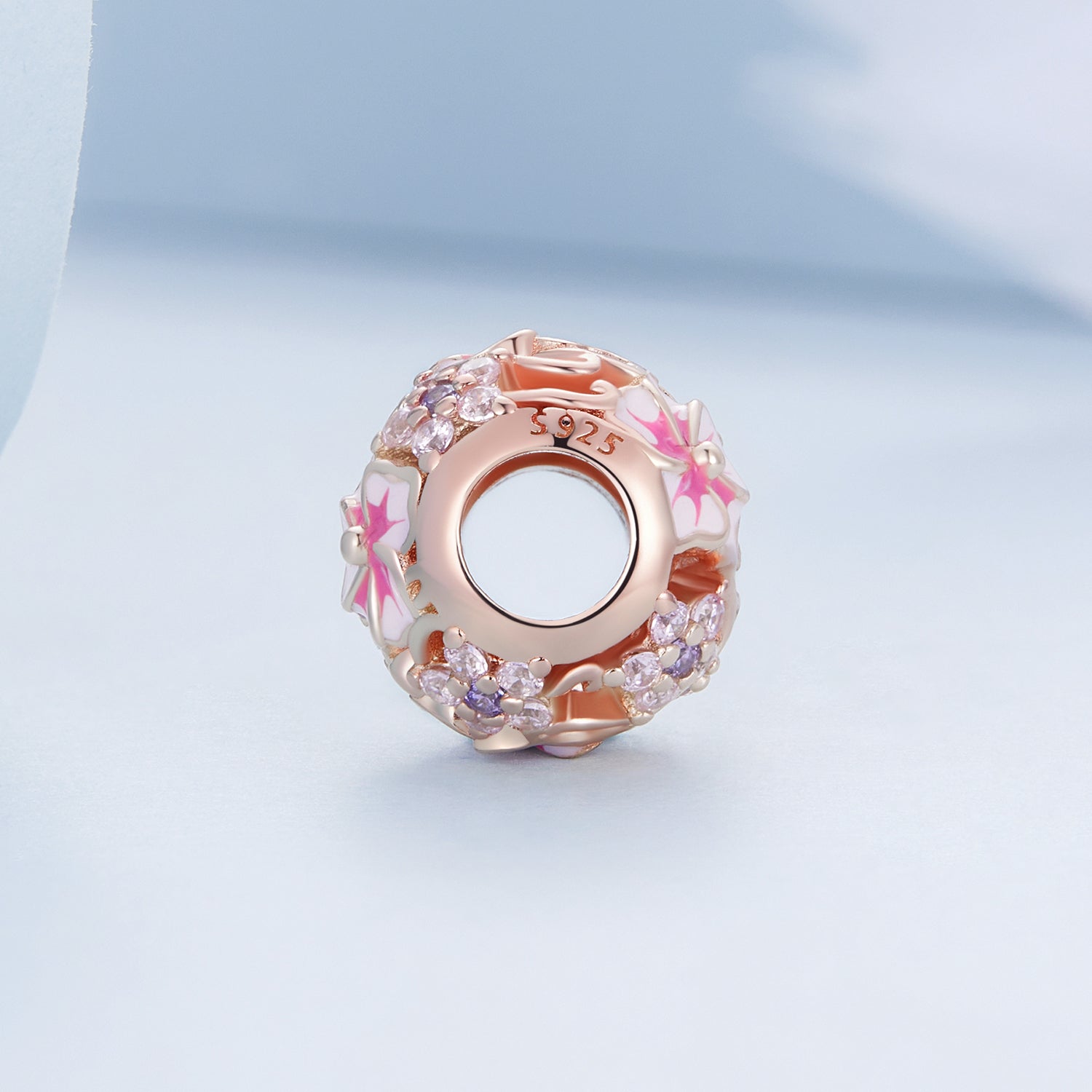 Cherry Blossom Rose Gold Flower Charm - Lullaboo