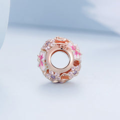 Cherry Blossom Rose Gold Flower Charm - Lullaboo
