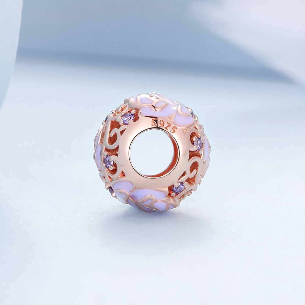 Lavender Rose Gold Rose Charm - Lullaboo