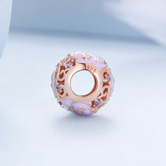 Lavender Rose Gold Rose Charm - Lullaboo