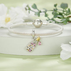 Champagne Bottle Dangle Charm