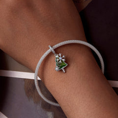 Christmas Tree With Snowflakes Dangle Charm