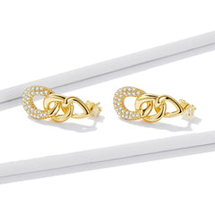 Gold Triple Drop Earrings