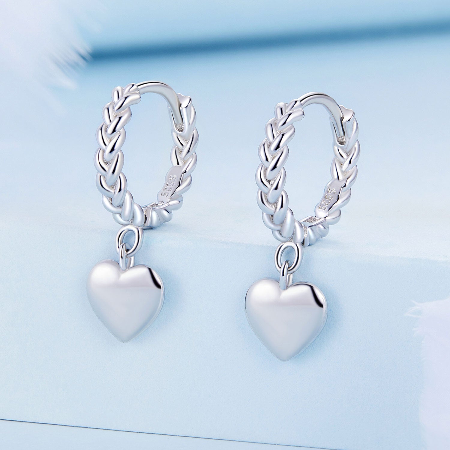 Twisted Heart Drop Earrings