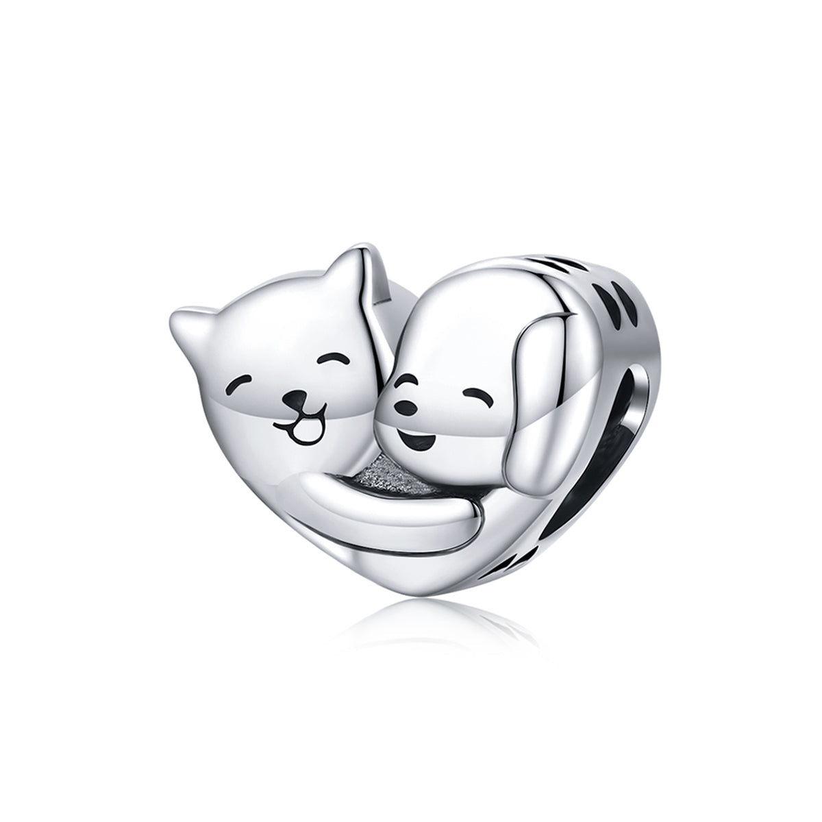 Cat & Dog Hug Charm