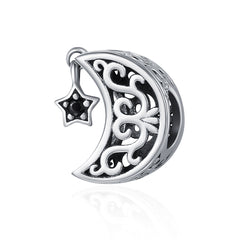 half moon & star pandora charm