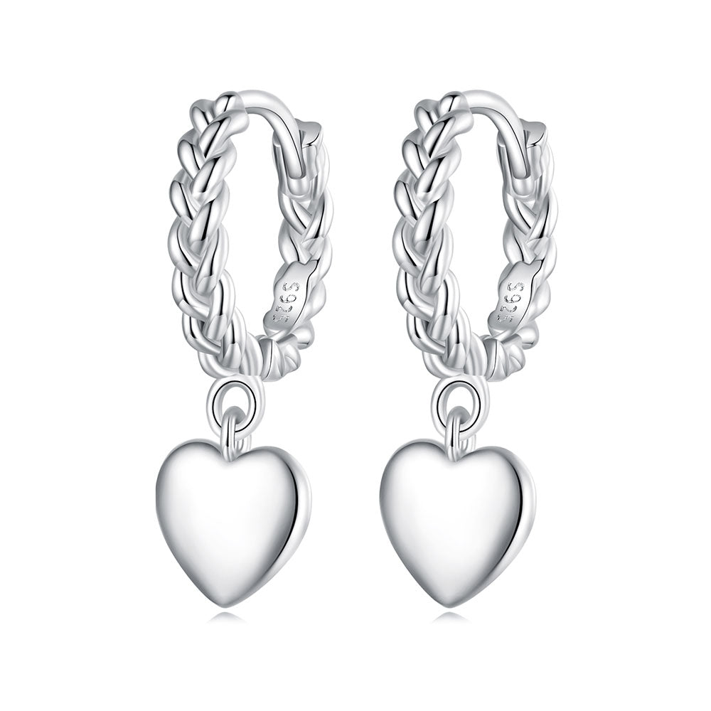 Twisted Heart Drop Earrings