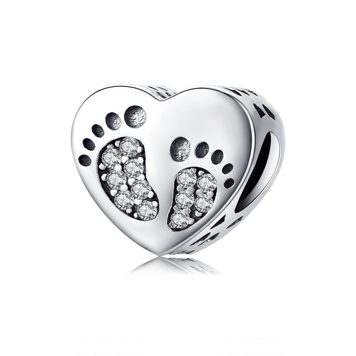 heart footprints charm nz