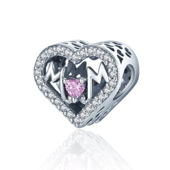 Mum Heart Charm