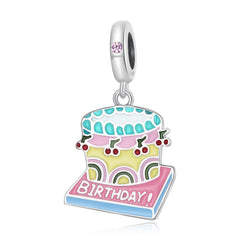 Colourful Birthday Cake Dangle Charm