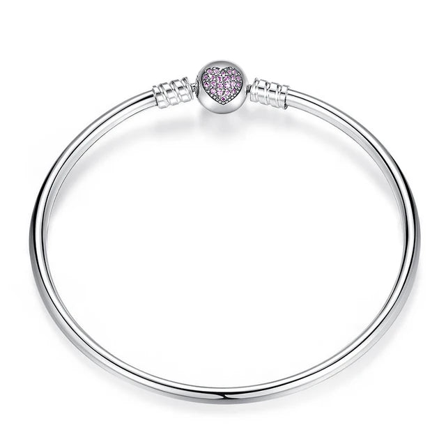 Pink Heart Bangle NZ | Lullaboo
