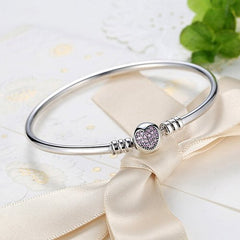 Pink Heart Bangle - Lullaboo