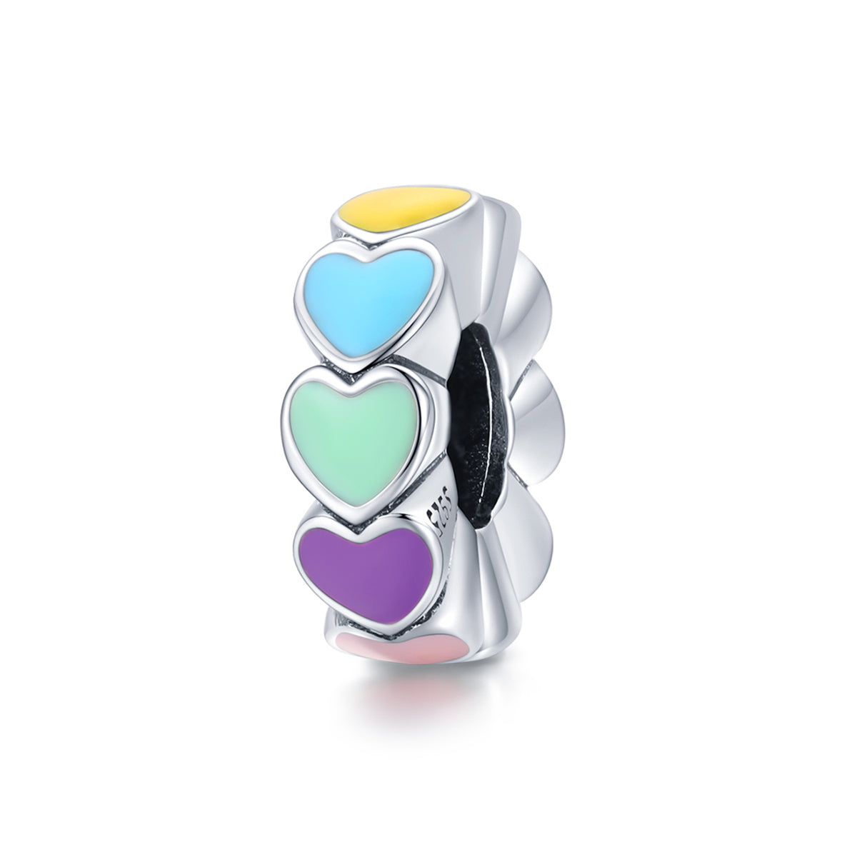 colourful heart pandora charm NZ | Lullaboo