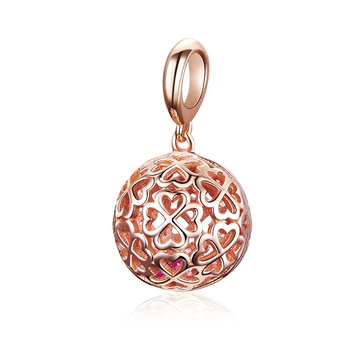 Rose Gold Clover Charm NZ | Lullaboo