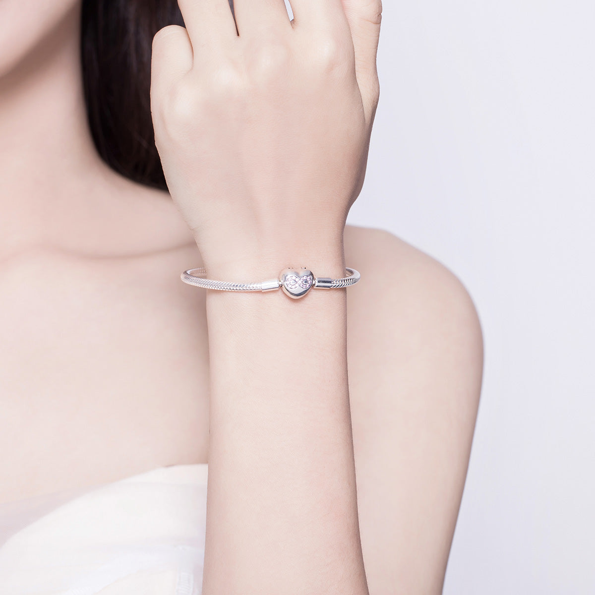 Heart Infinity Snake Chain Bracelet - Lullaboo