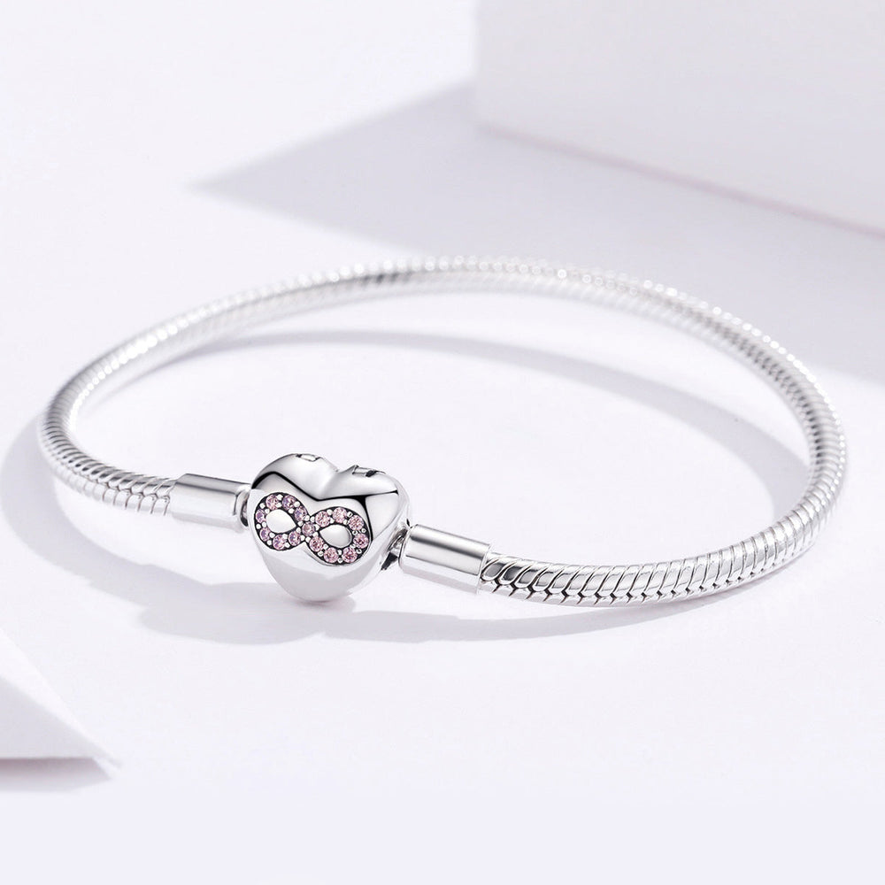 Heart Infinity Snake Chain Bracelet - Lullaboo