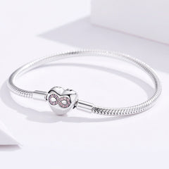 Heart Infinity Snake Chain Bracelet - Lullaboo