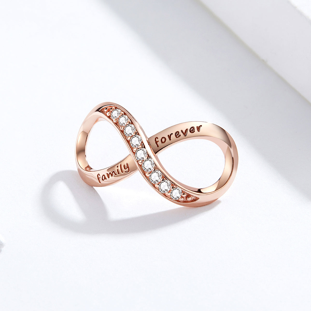 Infinity Family Rose Gold Charm - Lullaboo