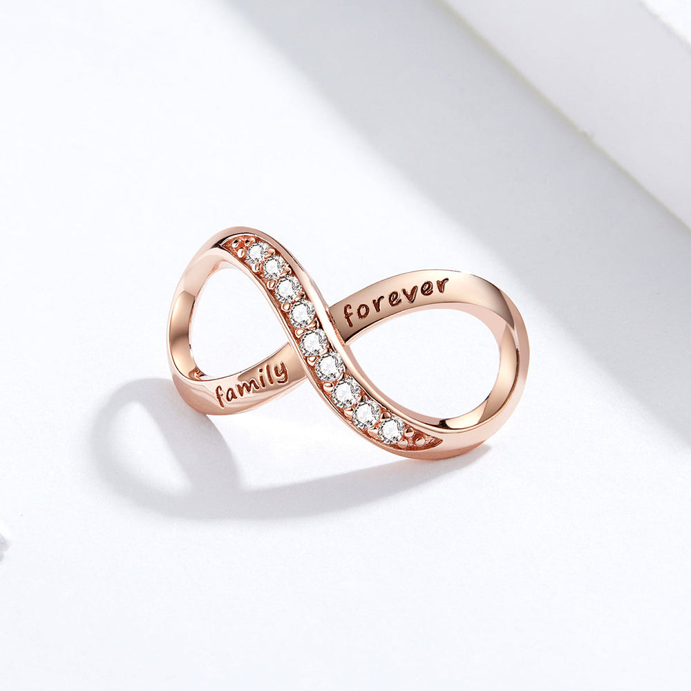 Infinity Family Rose Gold Charm - Lullaboo