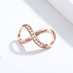 Infinity Family Rose Gold Charm - Lullaboo