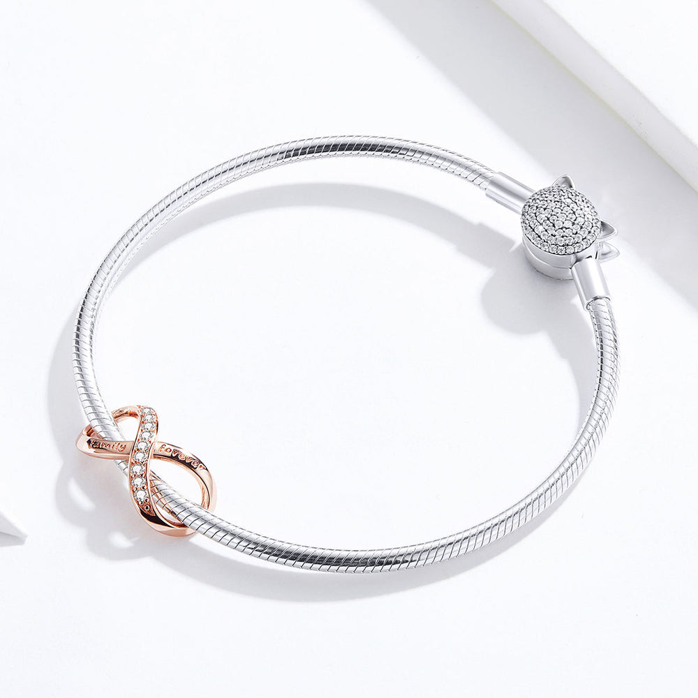 Infinity Family Rose Gold Charm - Lullaboo