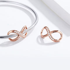 Infinity Family Rose Gold Charm - Lullaboo