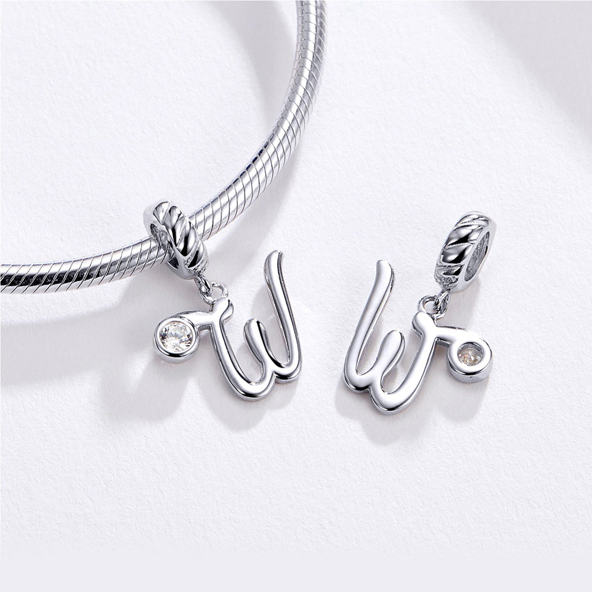 Letter W Pendant Charm - Lullaboo