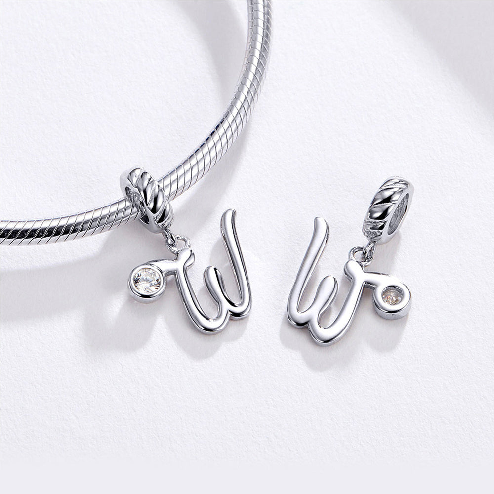 Letter W Pendant Charm - Lullaboo