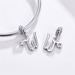 Letter W Pendant Charm - Lullaboo