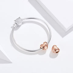 Forever & Always Rose Gold Heart Charm - Lullaboo