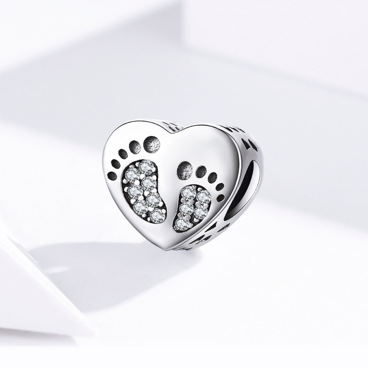 Heart Footprints Charm - Lullaboo