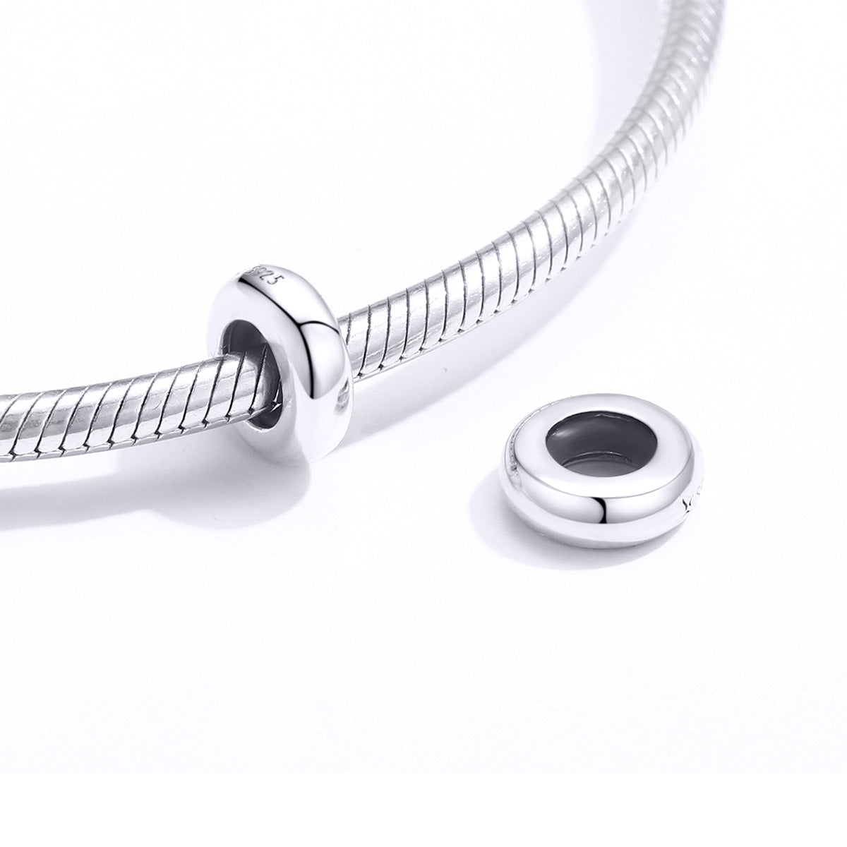 Simple Silver Spacer Charm