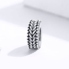Wheat Patterned Spacer Charm