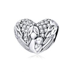 Angel & Baby Heart Charm